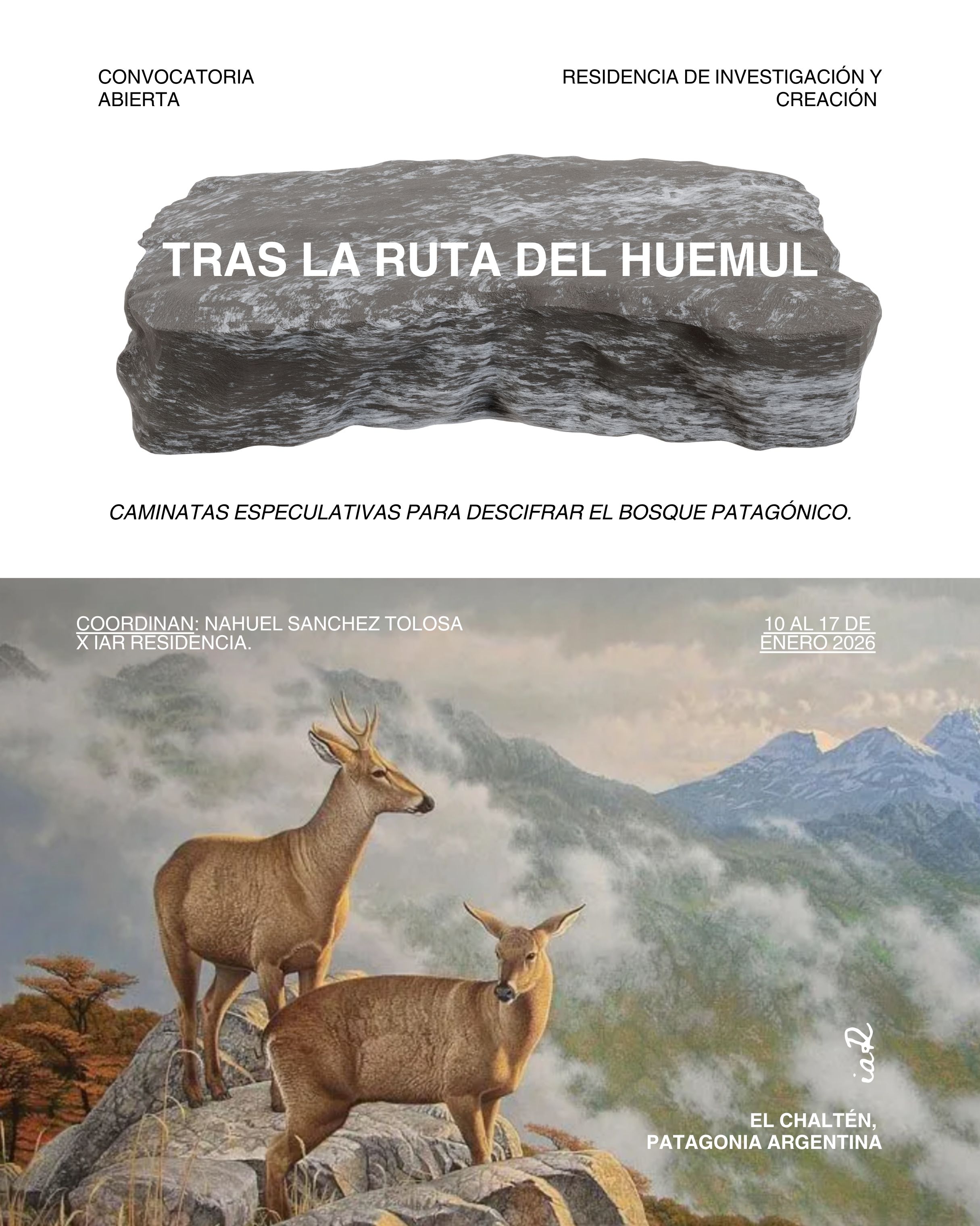 Flyer Tras la ruta del Huemul